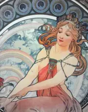 Rainbow Goddess : Alphonse Mucha : 1898 : Archival Quality Art Print