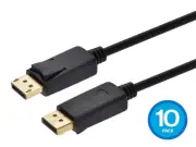 Monoprice DisplayPort 1.2a Cable, 1.5ft (10-Pack) up to 4K (3840x2160p) 3D Video