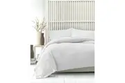 Shangri-La Honeycomb Quilt Cover Set Double-White