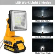 25W Floodlight LED Work Light for Dewalt 20V 60V Battery Flashlight with 2 USB