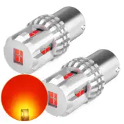 2Pcs RED 1157 LED Bulbs BAY15D 12SMD Turn Tail Brake Stop Backup Signal Light US (for: Audi)