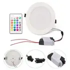 J 12W LEDs Recessed Lighting Downlight With IR Remote Control 16 Color & 4 Flas