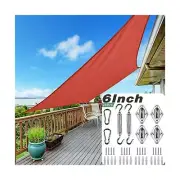 Shade&Beyond 12' x 12' Sail Shade Sand and 6 Inch Shade Sail Hardware