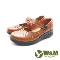 在飛比找PChome24h購物優惠-W&M(女)日系風格厚底增高娃娃鞋 女鞋-棕(另有黑)