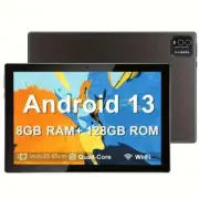 New Android 13 10.1" Tablet PC, 8GB/128GB, 1.8GHz quadcore, 5G WiFi, 2 cameras