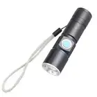 Mini 395nm UV Light Blacklight LED Flashlight Purple Lamp USB Rechargeable Torch