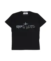 Stone Island Junior Logo Printed Crewneck T-Shirt 8Y,6Y,14Y,12Y,10Y black