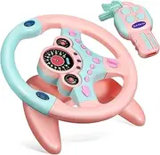 Driving Simulation Steering Wheel Lightweight Music Steering Wheel with Lights Realistic Pretend Play for Effects Great Present