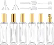 IRON BILL 30 ml Glass Spray Bottle, 1 oz Empty Perfume Atomizer, Small Travel Refillable Bottle (6 PCS, Gold)
