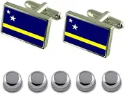[Select Gifts] Shirt Dress Studs Curaçao Flag Cufflinks
