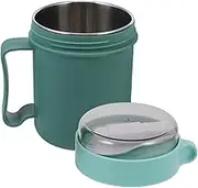 CHILDWEET Breakfast Cup with Lid Spoon Oatmeal Container for Home Office Portable Food Container for Travel Microwave Safe Compact Design for Easy Use