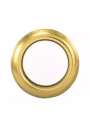 Heath Zenith SL-765-00 Polished Brass Metal Wired Pushbutton Doorbell 0.78 H in.