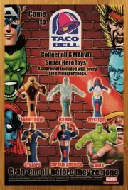 2001 Taco Bell Marvel Hero Toys Print Ad/Poster Cyclops Sabretooth Figure Art