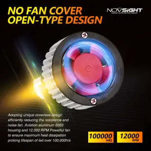 Novsight 一對 N12Y H11 汽車 LED 大燈霧燈 72W 10000LM 3000K 金黃色燈