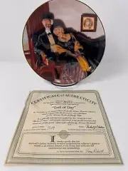 1988 Knowles Norman Rockwell "End Of Day” Collector Plate NIB