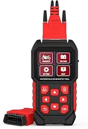 Motorcycle Code Reader Scanner,M4 Motorcycle Diagnostic Tool Read/Clear Fault Codes,Quick & Voltage Test Compatible for Yamaha-2,Honda,KTM,Vespa,Kawasaki-1/2/3/4/5/6,Generation IV-6/PGO,Suzuki-1-4/6