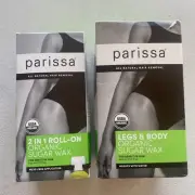 Organic Roll-On Sugar Wax Kit, Legs Body 100% Natural, Sensitive Lot Of 2
