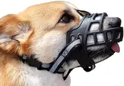 Dog Muzzle, Basket Muzzle for Small Medium Large Dogs, Soft Cage Muzzle for Biting Chewing, Allow Drinking Panting (No.2)