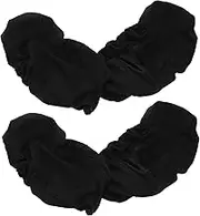 Angoily 2 Pairs Computer Gloves Office Chairs Removable Washable Arm Covers Computer Chair Arm Protector Elastic Office Chair Arm Sleeves Washable Chair Arms Protector Polyester Black