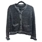 Ann Taylor Petite Navy and Silver Tweed Sequin Button Down Blazer Jacket NWT