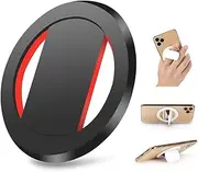 VOVIGGOL Snap Phone Grip Elastic Cell Phone Holder Strap for Hand, 360° Rotation Ultra-Thin Phone Ring Holder Finger Kickstand Loop Phone Stand Compatible with iPhone, Samsung etc (Black)