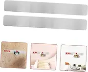Homoyoyo 2pcs Self-Adhesive Board Strips Photo Wall Strips for Notes Memos and Classroom Decor