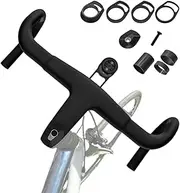 Road Bike Carbon Fiber Stem - Integrated Cycle Handlebar | Mountain Bike Racing Handlebar Integrated | Aluminum Alloy Parts Shockproof Cycling Accessories For Family Friends Enthusiasts Adults Teen