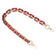 Purse Chain Strap, 23.6 Inch Acrylic Strap Replacement for Handbag, Red