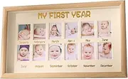 Baby Commemorative Desktop Adornment First Year Photo Holder Newborn Girl Essentials Baby Growth Frame
