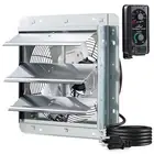 iLIVING 12" Wall Mounted Shutter Exhaust Fan Automatic Shutter with Thermosta...