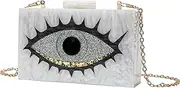 [LETODE] Flower Clutch Purse Evening Bag for Women Formal Party Handbag Chain Strap Shoulder Bag