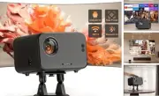 [Netflix Officially & Auto Focus] Mini Projector with WiFi and Bluetooth,