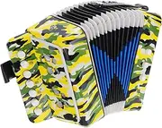 sourcing map Accordion 10 Keys Button Accordion Mini Musical Instrument Gifts for Children Beginners Educational, Camo