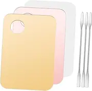 SOESFOUFU 3 Sets Makeup Palette Cosmetic Plate Blending Tray Pigment Mixing Tool Makeup Mixing Plate Makeup Must Haves Makeup Mixing Palette Color Mixing Palettes Cosmetic Mixing Tool