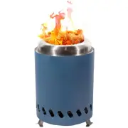 Tabletop Smokeless Fire Pit with Bag and Poker - 5.5 in - Blue by Sunnydaze