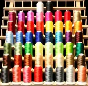 NEW 50 CONES POLY MACHINE EMBROIDERY THREAD JEWEL COLOR