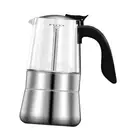 Espresso Moka Pot Stainless Steel Transparent Mocha Machine for Home Camping