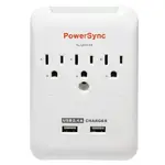 POWERSYNC群加 3插座+2USB LED指式壁插(TPAWN3OB0009) [大買家]