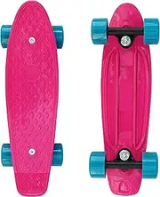 [SK8MEMO] 17x5 Inch Mini Skateboard with Top Design, Mini Cruiser Skateboard for Beginners with ABEC-7 Bearing and Soft PU Wheels