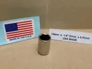 10mm Socket 1/4 Drive 6 Point USA Made New Old Stock