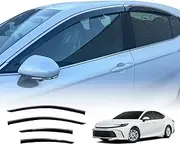 OAD4X4 Weathershields Compatible with Toyota Camry 2024-Onwards, Stainless Edge Weather Shields Window Visors Wind Deflectors Sun Rain Guard 4PCS Set