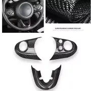Carbon Fiber Steering Wheel Cover Sticker For Mini Cooper JCW F54 F55 F56 2014+ (for: Mini)
