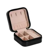 Portable Travel Jewelry Box Organizer Jewelry Ornaments Storage Case Earring Ring Necklace Storage Box Valentine's Day Gift