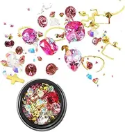 3D Assorted Nail Decals Decoration Nail Art Rhinestones Mix Gem Designs Tips DIY-Deluxe 3D Nail Art Decals