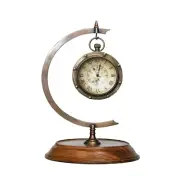 Titanic Porthole Desk Clock Vintage Clock With Convex Optical Glass And Stand