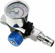 1/4" Air Control Compressor Air Valve Regulator Tool Tail Pressure Gauge Nozzle for Spray Paint Gun Pneumatic Tool Accessory Pneumatic Components