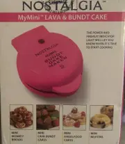 Nostalgia MyMini Lava Donut Muffin Bundt Cake Maker Pink NEW Dorm Camper