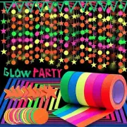 Rolls UV Reactive Tape Blacklight Fluorescent Tape Glow in The Dark Neon Tapes