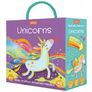 40pc Sassi Read & Learn w/ Unicorns Kids/Children Fun 3D Puzzle & Book Set 4+