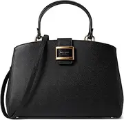 [Kate Spade New York] Katy Textured Leather Satchel Black One Size, Black, Katy Textured Leather Satchel